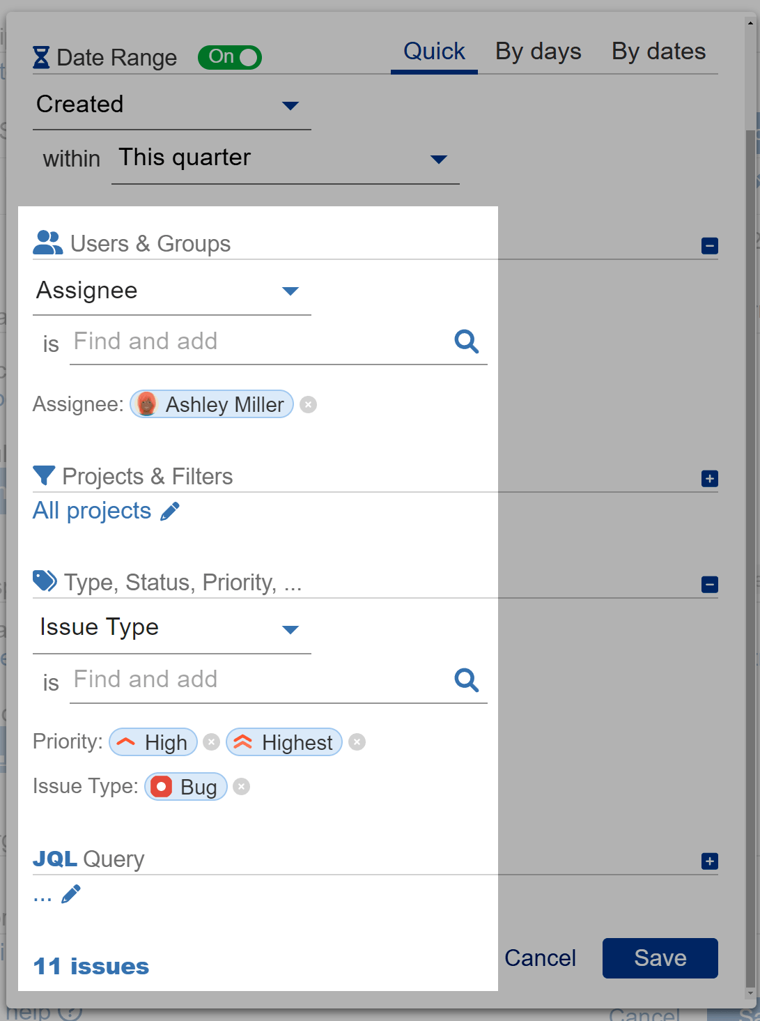 DataSource-Configuration-v2 Data Source settings matching the saved filter