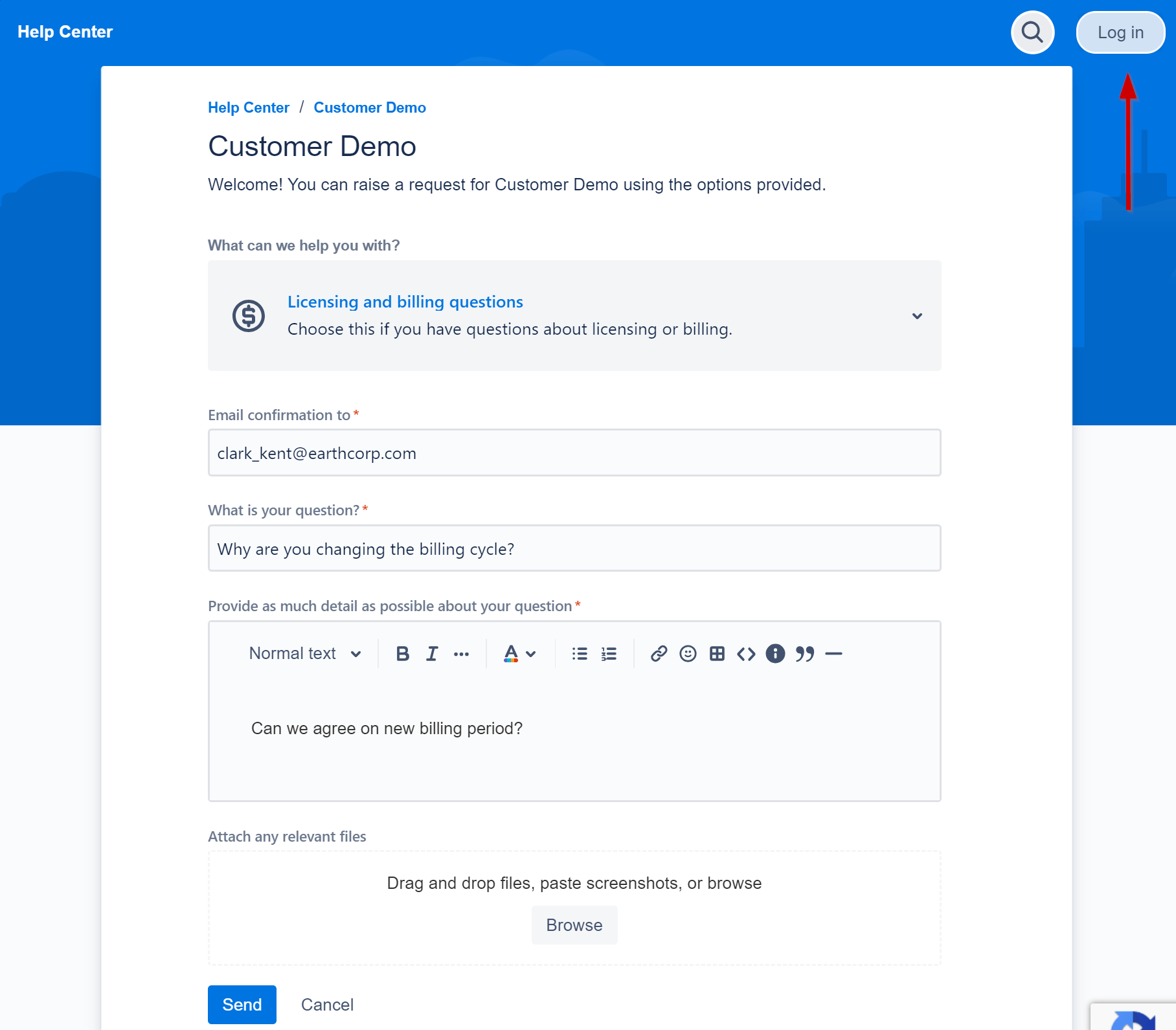 Customer portal image