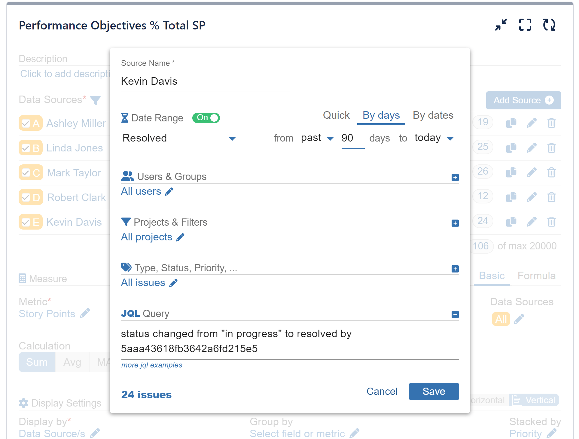 Data Source settings